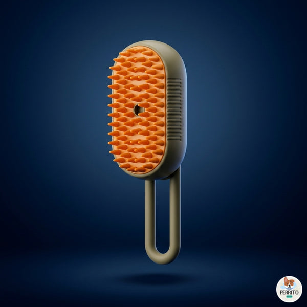 Cepillo Eléctrico a Vapor Masajeador 3 en 1 para Mascotas